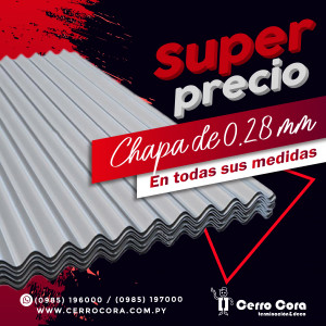 Super precio en chapas de 0,28 mm
